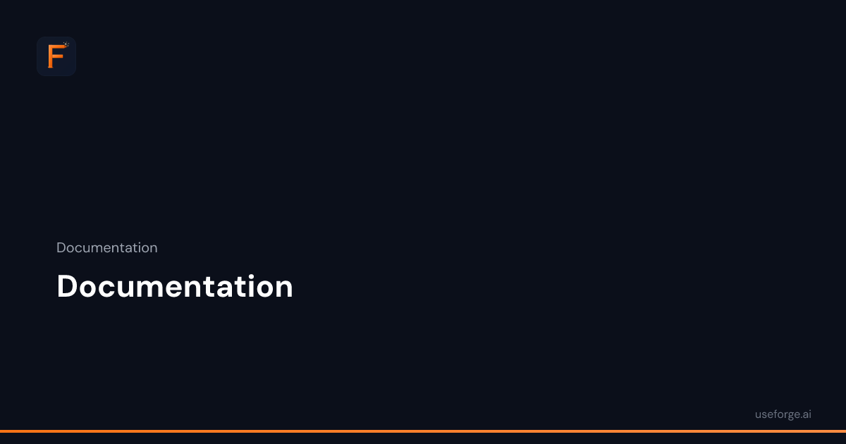 Documentation — Forge