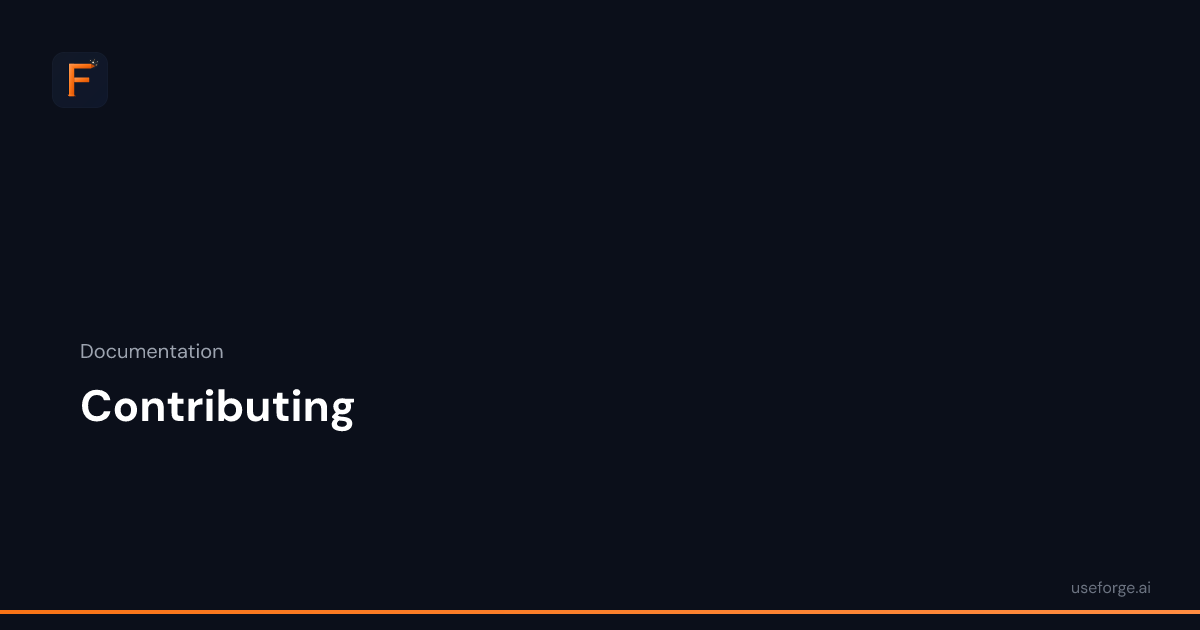 Contributing — Forge Docs